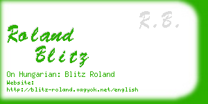 roland blitz business card